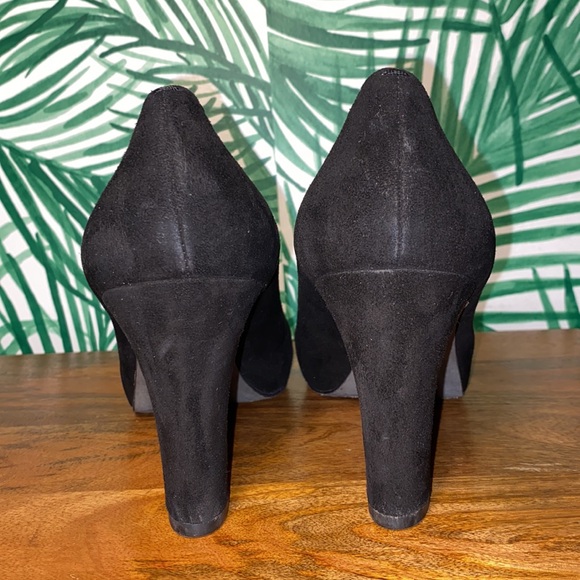 Eileen Fisher Black Suede Heels Women’s 9 - Picture 4 of 9